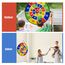 Dartscheibe Für Kinder Outdoor Spiele 29" (73 cm) Garten Spielzeug ab 3 4 5 6 7 8 9 Jahre Hängendes Klett Dart Wurfspiel Geschenk Mädchen Junge Mit 12 Klettbällen 12 Klettdarts 2 Haken