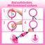 Hot Bee Kinder Blinkender Springring Fußkreisel mit Zähler, Timer, Kalorienzähler, Spielzeug Geschenke für Mädchen 6 7 8 9 10 11 Jahre, Aufladbare Swing Wheel, Weihnachten, Geburtstag Rosa