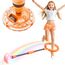 Hot Bee Kinder Blinkender Springring Fußkreisel mit Zähler, Timer, Kalorienzähler Spielzeug Geschenke für Mädchen 6-12 Aufladbare Swing Wheel mit Lichtrad Weihnachten, Geburtstag Orange