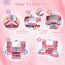Kinderschminke Set Mädchen Spielzeug Geschenke - 74PCS Waschbar Schminkkoffer Kinder, Schminke Kinder Make Up Set Spiele, Prinzessin Weihnachts Geburtstags Geschenke für Mädchen 4 5 6 7 8 9 10 Jahre