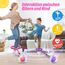Hot Bee Kinder Blinkender Springring Fußkreisel mit Zähler, Timer, Kalorienzähler, Spielzeug Geschenke für Mädchen 6 7 8 9 10 11 Jahre, Aufladbare Swing Wheel, Weihnachten, Geburtstag Rosa