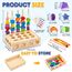 ZGIMI Montessori Spielzeug ab 3 4 5 Jahre Motorikspielzeug Fädelspiel Bausteine Sortierspiel für Kinder, Holz StapelspielFeinmotorik Lernspiele Geschenk für Baby Junge Mädchen