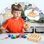 ZGIMI Montessori Spielzeug ab 3 4 5 Jahre Motorikspielzeug Fädelspiel Bausteine Sortierspiel für Kinder, Holz StapelspielFeinmotorik Lernspiele Geschenk für Baby Junge Mädchen