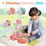 GUYUCOM Sticker Set 4 Stück - Wiederverwendbares Stickerbuch für Mädchen ab 2 Jahre, 3D Aufkleber Themen Enthält Dinosaurier, Tiere, Fahrzeuge und Raum, Kinder Geschenk Spielzeug für 2 3 4 5 6 jahre