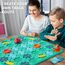 burgkidz Kinderspielzeug Brettspiele - Logischer Straßenbauer großes Brett 56 x 56cm Labyrinth Puzzle-Spiele für Multiplayer & Familie, Geschenke für Jungen und Mädchen im Alter von 4+ Jahren