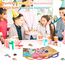 GUYUCOM Sticker Set 4 Stück - Wiederverwendbares Stickerbuch für Mädchen ab 2 Jahre, 3D Aufkleber Themen Enthält Dinosaurier, Tiere, Fahrzeuge und Raum, Kinder Geschenk Spielzeug für 2 3 4 5 6 jahre