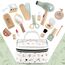 GAGAKU 16-TLG. Holz-Schminkkoffer für Mädchen ab 3 Jahren Kinderschminke-Set aus Holz mit realistischem Zubehör wie Lippenstift & Spiegel Perfektes Rollenspiel-Kosmetikset für Kinder