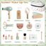 GAGAKU 16-TLG. Holz-Schminkkoffer für Mädchen ab 3 Jahren Kinderschminke-Set aus Holz mit realistischem Zubehör wie Lippenstift & Spiegel Perfektes Rollenspiel-Kosmetikset für Kinder