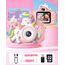 Kinderkamera, Gofunly Kinder Kamera 1080P 2,0-Zoll-Bildschirm Selfie Digitalkamera mit 32GB-Karte für 3-12 Jahre Jungen Mädchen Geburtstagsgeschenk Weihnachten Spielzeug Rosa-Weißes Pferd