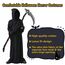 Halloween Kostüm Gruselig Sensenmann Kostüm Kinder mit Sense,Masken,Handschuhe - Kinderkostüm Sensenmann Jungen Reaper Halloween Kostüm für Kinder Karnevals Cosplay(L:10–12 Jahre)