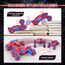 Dreamlania 6WD Ferngesteuertes Auto ab 3 4 5 6 7 8 Jahre, Monstertruck Spielzeug, RC Auto Ferngesteuert mit LED Licht, Musik Spray, Weihnachten Ostergeschenke für Kinder Junge 3-12 Jahre