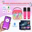 Dislocati Mädchen Spielzeug Geschenke 3-12 Jahre, Karaoke Maschine mit 2 Kinder Mikrofon Bluetooth Weihnachten Geschenke für Mädchen Karaoke Microphone Set mit DSP & LED-Lichtern