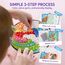 Klever Kits Suncatcher Fenster Bastelsets für Kinder,Geschenke für Mädchen 6 7 8 9 10 11 12 Jahre,DIY Diamant Malset Spielzeug,Basteln Mädchen Painting Set,Kreative Ozean Geschenke(4 Themen)