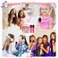 Dislocati Mädchen Spielzeug Geschenke 3-12 Jahre, Karaoke Maschine mit 2 Kinder Mikrofon Bluetooth Weihnachten Geschenke für Mädchen Karaoke Microphone Set mit DSP & LED-Lichtern
