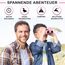 Fernglas für Kinder - Geschenk für kleine Jungen und Mädchen zu Weihnachten - Starke Vergrößerung 8X21 – Großes Set inkl. Lupe & Kompass – Spielzeug für 3-12 Jahre