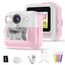 Kinderkamera Sofortbildkamera,Sofortbildkamera Kinder,1080P Digitalkamera Kinder mit 32GB Karte Druckpapier,Geburtstags Weihnachten Geschenke für Jungen und Mädchen 3-12 Jahre(Rosa)