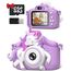 Kinderkamera, Gofunly Kinder Kamera 1080P 2,0-Zoll-Bildschirm Selfie Digitalkamera mit 32GB-Karte für 3-12 Jahre Jungen Mädchen Geburtstagsgeschenk Weihnachten Spielzeug Lila-Weißes Pferd