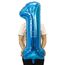 2 Luftballons Zahl 12, Nummer Luftballon Blau Mädchen Junge Jungs,40" Riesen Aufblasbar Helium Folienballon Blue Ballons Figuren für Geburtstag 12.Jahre Kinder Jungen Party Dekoration (xxxl 100cm)
