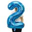 2 Luftballons Zahl 12, Nummer Luftballon Blau Mädchen Junge Jungs,40" Riesen Aufblasbar Helium Folienballon Blue Ballons Figuren für Geburtstag 12.Jahre Kinder Jungen Party Dekoration (xxxl 100cm)