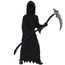 Halloween Kostüm Gruselig Sensenmann Kostüm Kinder mit Sense,Masken,Handschuhe - Kinderkostüm Sensenmann Jungen Reaper Halloween Kostüm für Kinder Karnevals Cosplay(L:10–12 Jahre)