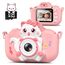 Kinderkamera, Gofunly Kinder Kamera 1080P 2,0-Zoll-Bildschirm Selfie Digitalkamera mit 32GB-Karte für 3-12 Jahre Jungen Mädchen Geburtstagsgeschenk Weihnachten Spielzeug Rosa Katze