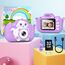 Kinderkamera, Gofunly Kinder Kamera 1080P 2,0-Zoll-Bildschirm Selfie Digitalkamera mit 32GB-Karte für 3-12 Jahre Jungen Mädchen Geburtstagsgeschenk Weihnachten Spielzeug Lila Katze