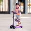 YOLEO Roller Kinder für 3–12 Jahre, Kinder Roller mit 4 Verstellbaren Höhen, Leuchtenden Räder Kinderroller, Stoßdämpfendes Design, Leicht zu Lenken, Balance-Trainings-Roller für Kinder, Violett