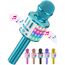 MicQutr Karaoke Mikrofon Kinder, Drahtloses Bluetooth Mikrofon mit LED, Geschenke Mädchen 3-12 Jahre, Tragbares Karaoke Maschine zum Singen, Mikrofonspielzeug für Kinder Geburtstagsfeier (Rosa)