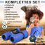 Fernglas für Kinder - Optimales Geschenk für Jungen und Mädchen - Starke Vergrößerung 8X21 – Umfangreiches Set inklusive Lupe & Kompass – Spielzeug für Kinder 3-12 Jahre