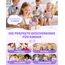Karaoke Maschine Kinder, Geschenk für Mädchen 3-12 Jahre, Karaoke Kinder Spielzeug ab 3-12 Jahre Mädchen, Karaoke Maschine mit 2 Karaoke Mikrofon Kinder, Violett