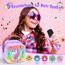 Dislocati Karaoke Maschine mit 2 Bluetooth Mikrofonen für Kinder, Ostern Einhorn Geschenke Spielzeug für Mädchen 3-12 Jahre, Tragbarer Lautsprecher mit DSP & LED-Lichtern, Ideal für Familienfeiern