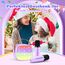 Dislocati Tragbarer Karaoke Set mit DSP & LED-Lichtern, Geschenk Spielzeug für Kinder und Erwachsene Karaoke Maschine mit 2 Karaoke Mikrofon Bluetooth Ideal für Familienfeiern, Partys & Outdoor