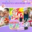 Dislocati Karaoke Maschine mit 2 Bluetooth Mikrofonen für Kinder, Ostern Einhorn Geschenke Spielzeug für Mädchen 3-12 Jahre, Tragbarer Lautsprecher mit DSP & LED-Lichtern, Ideal für Familienfeiern