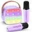 Dislocati Tragbarer Karaoke Set mit DSP & LED-Lichtern, Geschenk Spielzeug für Kinder und Erwachsene Karaoke Maschine mit 2 Karaoke Mikrofon Bluetooth Ideal für Familienfeiern, Partys & Outdoor
