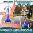 KIDIZ® Roller Kinder Scooter X-Pro2 Dreiradscooter mit PU LED Leuchtenden Räder Kinderroller faltbar Tret-Roller höhenverstellbarer Cityroller Kinderscooter für Jungen Mädchen 3-12 Jahre, Blau