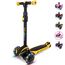 Yoleo Kinderscooter, Kinder Roller mit Leuchtenden Räder, Dreiradscooter 4 Höhenverstellbare für Jungen & Mädchen im Alter von 3-12 Jahren, bis 50kg blasbar, Gelb