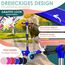 KIDIZ® Roller Kinder Scooter X-Pro2 Dreiradscooter mit PU LED Leuchtenden Räder Kinderroller faltbar Tret-Roller höhenverstellbarer Cityroller Kinderscooter für Jungen Mädchen 3-12 Jahre, Schwarz/Blau