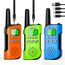 AWANFI Walkie Talkie Kinder 3er Set, Walkie Talkie Aufladbar mit Li-ion Akku, Funkgerät Set mit VOX und Taschenlampe, Walky Talky Camping Abenteuer, Geschenk für Kinder de 3-12 Jahre