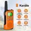 AWANFI Walkie Talkie Kinder 3er Set, Walkie Talkie Aufladbar mit Li-ion Akku, Funkgerät Set, 2-Wege-Radio mit VOX, Taschenlampe, Walky Talky Camping Abenteuer, Geschenk für Kinder de 3-12 Jahre