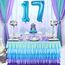 2 Luftballons Zahl 17, Nummer Luftballon Blau Mädchen Junge Jungs,40" Riesen Aufblasbar Helium Folienballon Blue Ballons Figuren für Geburtstag 17.Jahre Kinder Jungen Party Dekoration (xxxl 100cm)