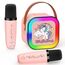 Dislocati Karaoke Maschine mit 2 Bluetooth Karaoke Mikrofon, Einhorn Geschenk Spielzeug für Mädchen 3-12 Jahre Tragbarer Lautsprecher mit LED-Lichtern, Ideal für Familienfeiern, Partys & Outdoor