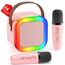 Karaoke Maschine Kinder, Geschenk für Mädchen 3-12 Jahre, Karaoke Kinder Spielzeug ab 3-12 Jahre Mädchen, Karaoke Maschine mit 2 Karaoke Mikrofon Kinder