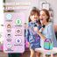 Dislocati Karaoke Maschine mit 2 Karaoke Mikrofon Bluetooth, Geschenk Spielzeug Junge 3-12 Jahre, Tragbarer Mini Karaoke Set mit DSP & LED-Lichtern, Kinder und Erwachsene