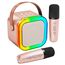 [2025] Karaoke Maschine mit 2 Karaoke Mikrofonen Musikinstrumentzubehör: Wowstar Karaoke Anlage mit 2 Mikrofonen - Mini Karaoke Maschine - Lautsprecher Karaoke Box Set - Geschenke für Mädchen