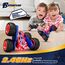 Tecnock 2025 Ferngesteuertes Auto mit 2.4 Ghz Fernbedienung 360°Flip Stunts Rc Auto Monstertruck mit Buntes Licht ab 6-12 Jahre Outdoor Spielzeug Geschenk für Junge Kinder