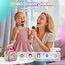 Dislocati Karaoke Maschine mit 2 Bluetooth Karaoke Mikrofon, Einhorn Geschenk Spielzeug für Mädchen 3-12 Jahre Tragbarer Lautsprecher mit LED-Lichtern, Ideal für Familienfeiern, Partys & Outdoor