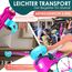 KIDIZ® Roller Kinder Scooter X-Pro2 Dreiradscooter mit PU LED Leuchtenden Räder Kinderroller faltbar Tret-Roller höhenverstellbarer Cityroller Kinderscooter für Jungen Mädchen 3-12 Jahre, Pink