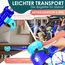 KIDIZ® Roller Kinder Scooter X-Pro2 Dreiradscooter mit PU LED Leuchtenden Räder Kinderroller faltbar Tret-Roller höhenverstellbarer Cityroller Kinderscooter für Jungen Mädchen 3-12 Jahre, Blau
