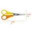 Westcott Kinderschere Gelb Linkshänder | Schere mit integrierter 5 cm Skala | Bastelschere 13 cm (5") ideal für Kinderhände | Sicherheit durch abgerundete Spitze | E-21593 00