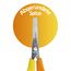 Westcott Kinderschere Gelb Linkshänder | Schere mit integrierter 5 cm Skala | Bastelschere 13 cm (5") ideal für Kinderhände | Sicherheit durch abgerundete Spitze | E-21593 00